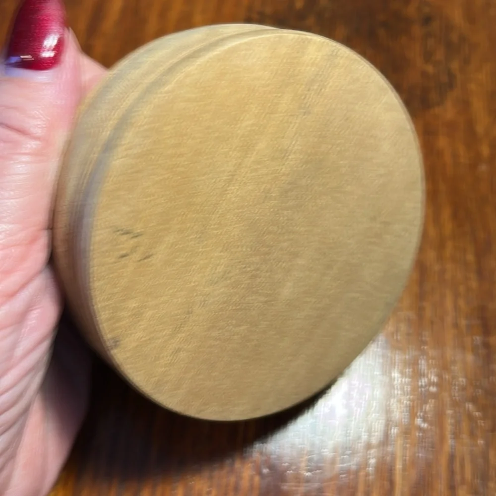 Vintage Hand Made Wooden Trinket Box